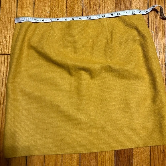 Dalia Collection Wool Blend Skirt Womens 10 Mustard Yellow A Line Mini - Picture 2 of 7